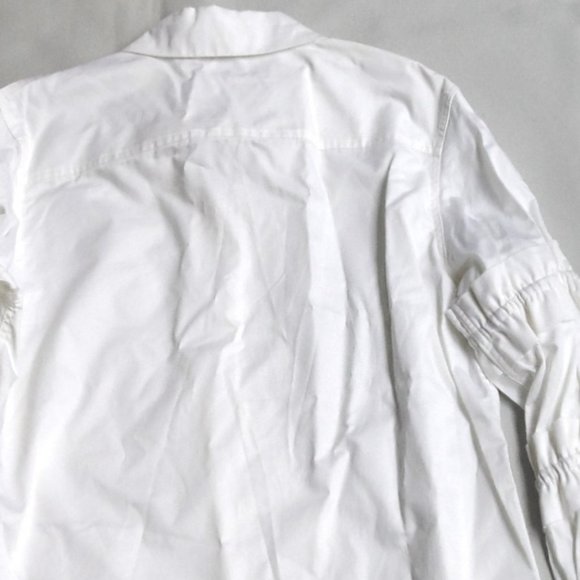 NWT$295 Alexis Ruffled Long Sleeve Button Up Shirt Poplin Cotton Blouse Top Sz S - Picture 10 of 12